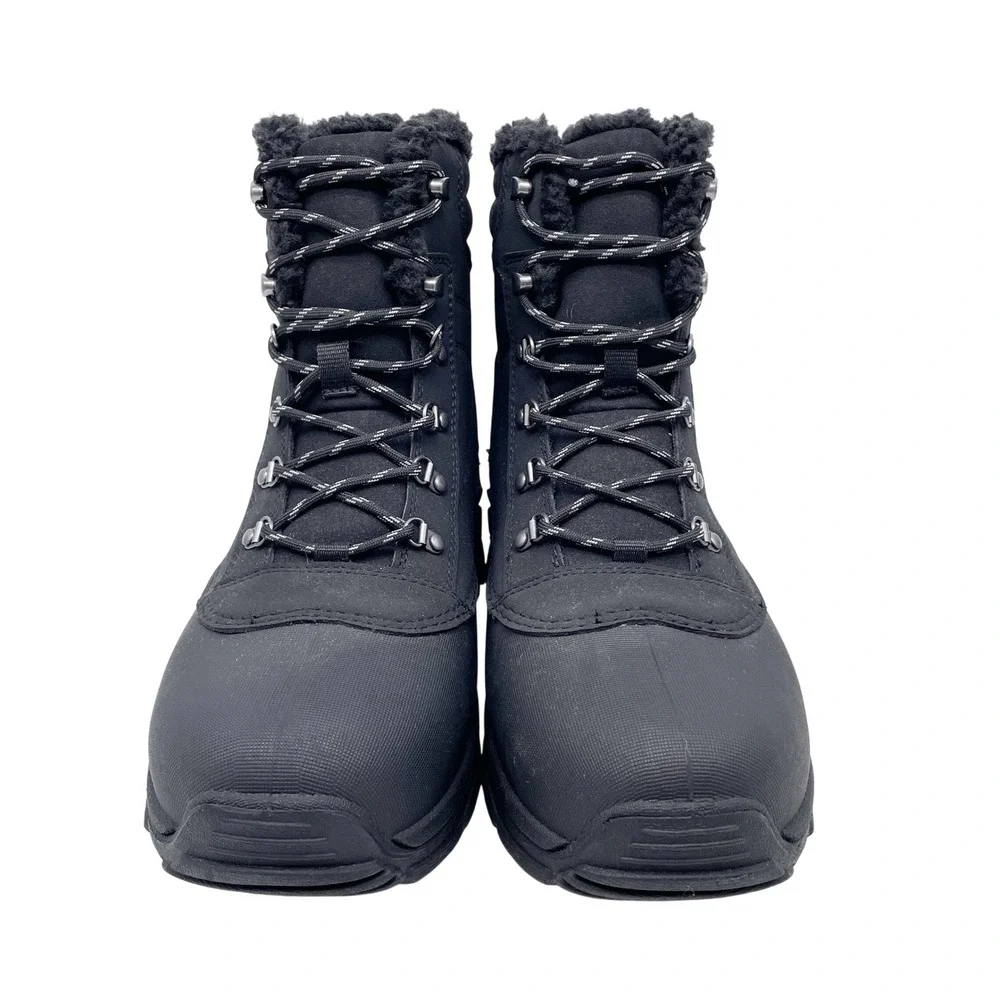 All in Motion Men's Black Faux Fur Lined Winter Snow Boots Size‎ 12